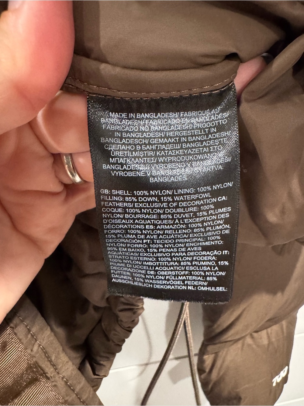 The North Face brown 1996 Retro Nuptse Jacket - Picture 11 of 13